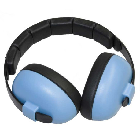 casque anti bruit Babybanz pour bebes de 0 à 2 ans. couleur bleu