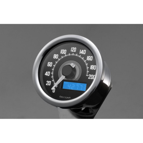 Compteur de vitesse 200KMH Velona 60mm inox