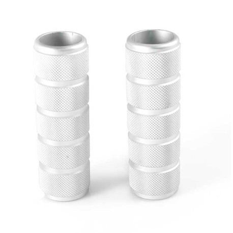 COUVRE REPOSES PIEDS CLASSIC SILVER TRIUMPH BONNEVILLE/SCRAMBLER/THRUXTON