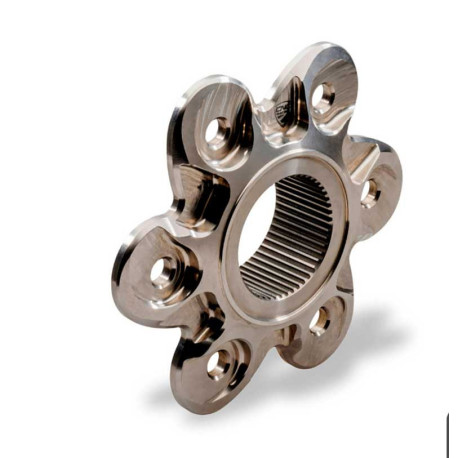 FLASQUE PORTE COURONNE 6 TROUS PANIGALE V4 TITANE