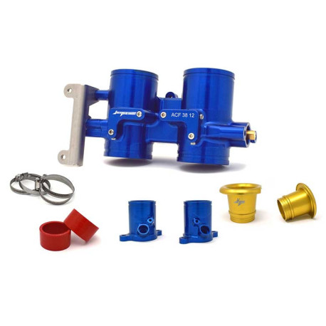 Kit d'admission corps de papillon ovale Ø 38mm avec trompettes