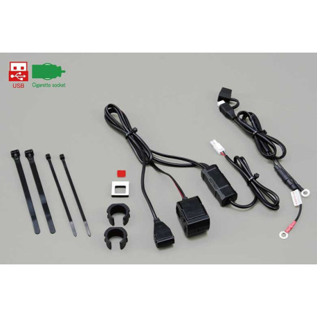 KIT PRISE USB "TYPE-A" 1PORT & CIGARETTE 1PORT
