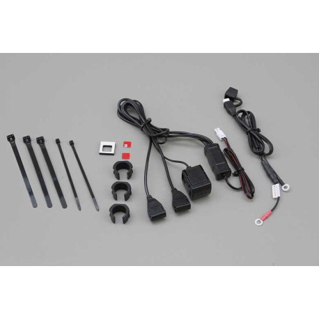 KIT PRISE USB "TYPE-A" 2PORT & CIGARETTE 1PORT