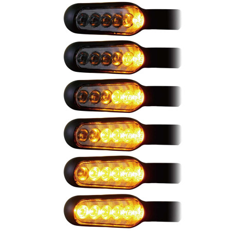 PAIRE DE CLIGNOTANTS D LIGHT NOIR STELLAR