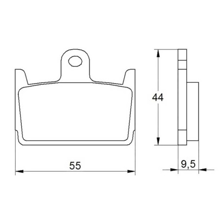 Plaquette De Frein arrière (ou avant suivant modèle) Accossato AGPP150 (dimensio