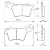 Plaquette De Frein arrière (ou avant suivant modèle) Accossato AGPP39 (dimension