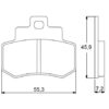 Plaquette De Frein arrière (ou avant suivant modèle) Accossato AGPP51 (dimension