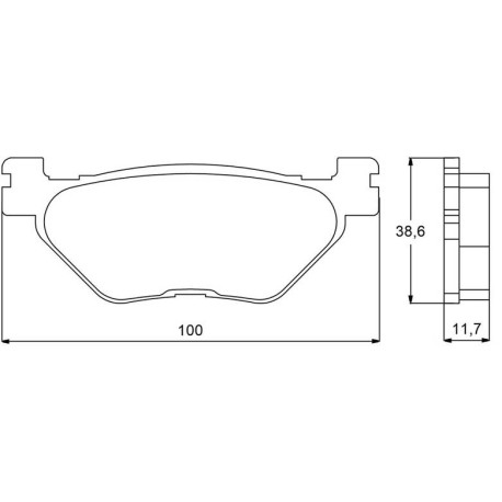Plaquette De Frein arrière (ou avant suivant modèle) Accossato AGPP81 (dimension