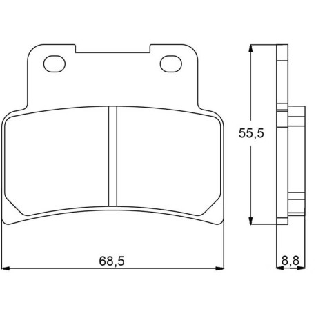 Plaquette De Frein avant (ou arrière suivant modèle) Accossato AGPA101 (dimensio