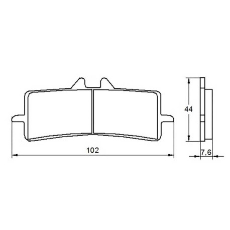 Plaquette De Frein avant (ou arrière suivant modèle) Accossato AGPA106 (dimensio