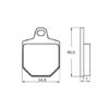 Plaquette De Frein avant (ou arrière suivant modèle) Accossato AGPA136 (dimensio