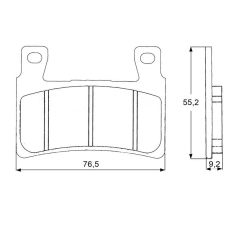 Plaquette De Frein avant (ou arrière suivant modèle) Accossato AGPA140 (dimensio