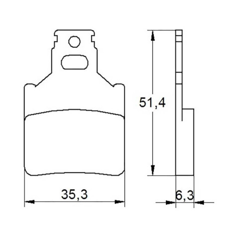 Plaquette De Frein avant (ou arrière suivant modèle) Accossato AGPA151 (dimensio