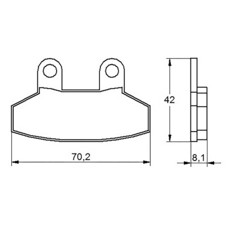 Plaquette De Frein avant (ou arrière suivant modèle) Accossato AGPA158 (dimensio