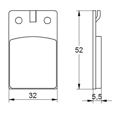 Plaquette De Frein avant (ou arrière suivant modèle) Accossato AGPA16 (dimension