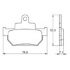 Plaquette De Frein avant (ou arrière suivant modèle) Accossato AGPA163 (dimensio