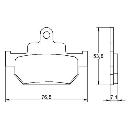Plaquette De Frein avant (ou arrière suivant modèle) Accossato AGPA163 (dimensio