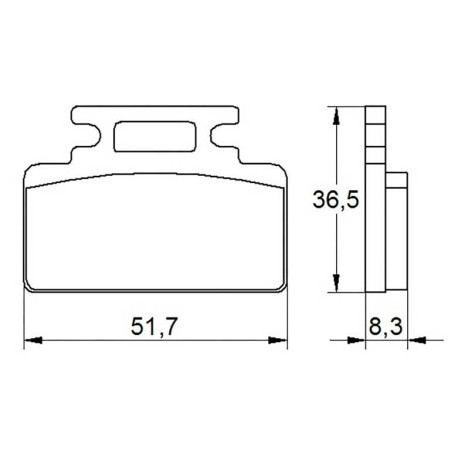 Plaquette De Frein avant (ou arrière suivant modèle) Accossato AGPA168 (dimensio