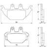Plaquette De Frein avant (ou arrière suivant modèle) Accossato AGPA173 (dimensio