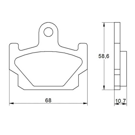 Plaquette De Frein avant (ou arrière suivant modèle) Accossato AGPA176 (dimensio