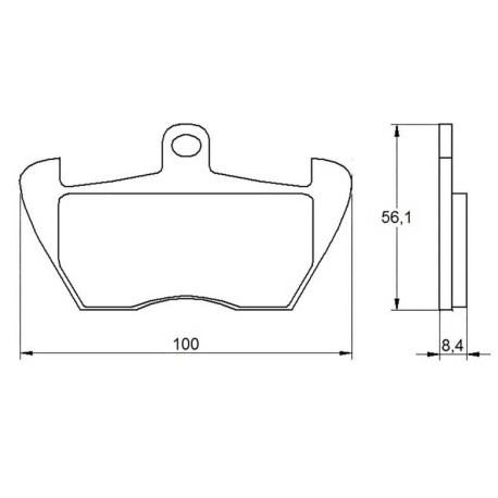 Plaquette De Frein avant (ou arrière suivant modèle) Accossato AGPA178 (dimensio