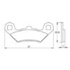 Plaquette De Frein avant (ou arrière suivant modèle) Accossato AGPA189 (dimensio
