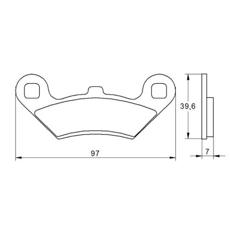 Plaquette De Frein avant (ou arrière suivant modèle) Accossato AGPA189 (dimensio