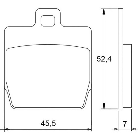 Plaquette De Frein avant (ou arrière suivant modèle) Accossato AGPA19 (dimension