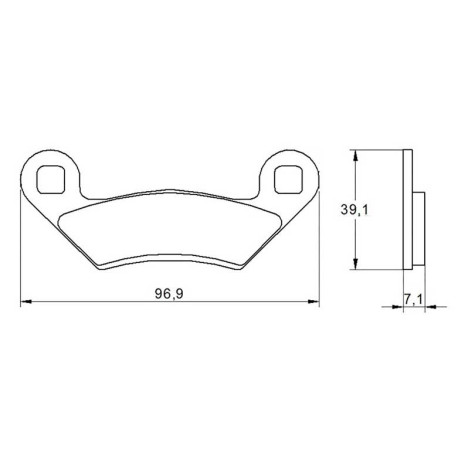 Plaquette De Frein avant (ou arrière suivant modèle) Accossato AGPA190 (dimensio