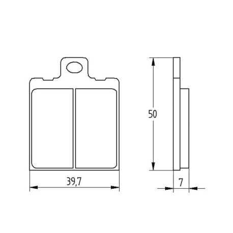 Plaquette De Frein avant (ou arrière suivant modèle) Accossato AGPA194 (dimensio