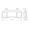 Plaquette De Frein avant (ou arrière suivant modèle) Accossato AGPA196 (dimensio