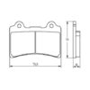 Plaquette De Frein avant (ou arrière suivant modèle) Accossato AGPA197 (dimensio