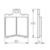 Plaquette De Frein avant (ou arrière suivant modèle) Accossato AGPA198 (dimensio