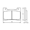 Plaquette De Frein avant (ou arrière suivant modèle) Accossato AGPA200 (dimensio