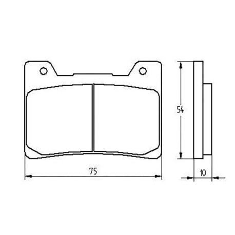 Plaquette De Frein avant (ou arrière suivant modèle) Accossato AGPA200 (dimensio