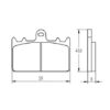 Plaquette De Frein avant (ou arrière suivant modèle) Accossato AGPA201 (dimensio