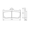 Plaquette De Frein avant (ou arrière suivant modèle) Accossato AGPA208 (dimensio