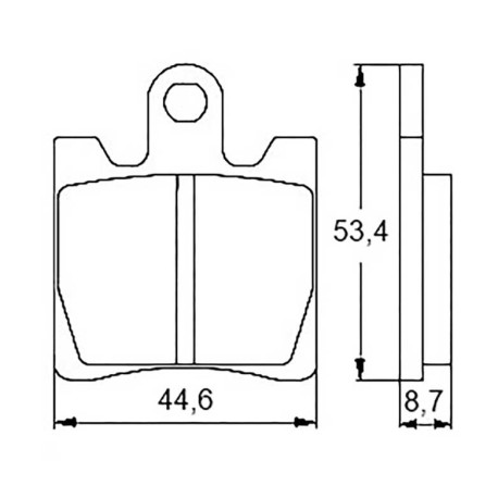 Plaquette De Frein avant (ou arrière suivant modèle) Accossato AGPA21 (dimension