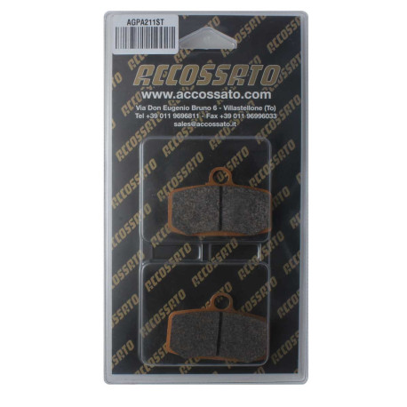 Plaquette De Frein avant (ou arrière suivant modèle) Accossato AGPA211 (dimensio
