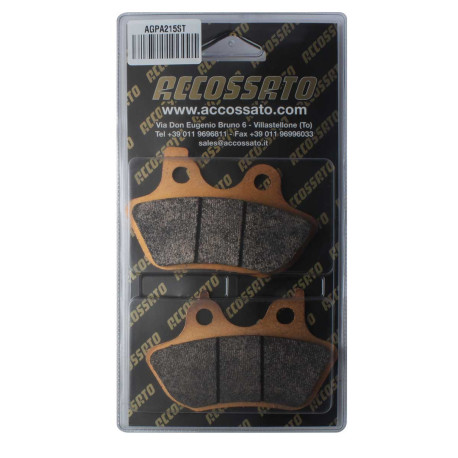 Plaquette De Frein avant (ou arrière suivant modèle) Accossato AGPA215 (dimensio