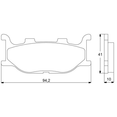 Plaquette De Frein avant (ou arrière suivant modèle) Accossato AGPA22 (dimension