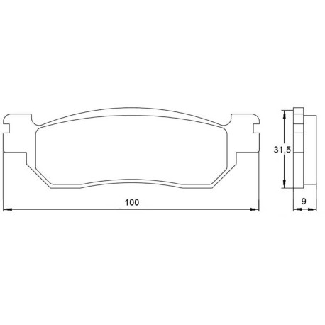 Plaquette De Frein avant (ou arrière suivant modèle) Accossato AGPA24 (dimension