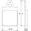 Plaquette De Frein avant (ou arrière suivant modèle) Accossato AGPA27 (dimension