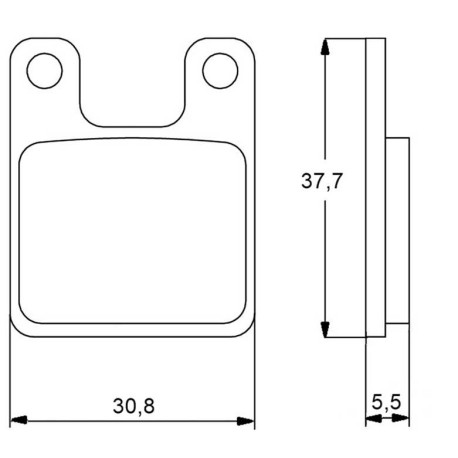 Plaquette De Frein avant (ou arrière suivant modèle) Accossato AGPA34 (dimension