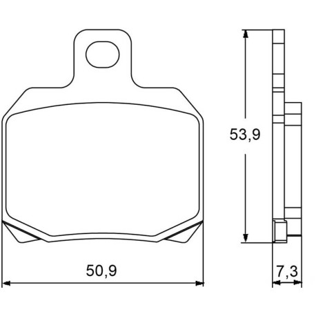 Plaquette De Frein avant (ou arrière suivant modèle) Accossato AGPA42 (dimension