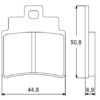 Plaquette De Frein avant (ou arrière suivant modèle) Accossato AGPA43 (dimension