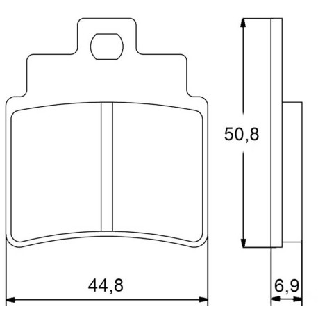 Plaquette De Frein avant (ou arrière suivant modèle) Accossato AGPA43 (dimension