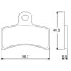 Plaquette De Frein avant (ou arrière suivant modèle) Accossato AGPA44 (dimension