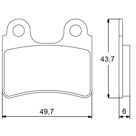 Plaquette De Frein avant (ou arrière suivant modèle) Accossato AGPA45 (dimension