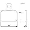 Plaquette De Frein avant (ou arrière suivant modèle) Accossato AGPA47 (dimension